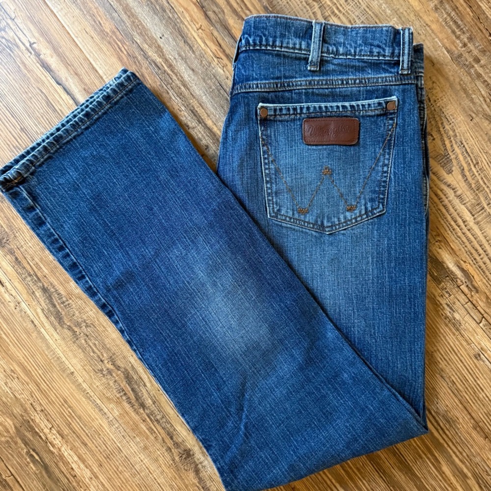 Wrangler Retro Relaxed Boot Jeans Mens 36x34 Blue Denim 10WRT20JH